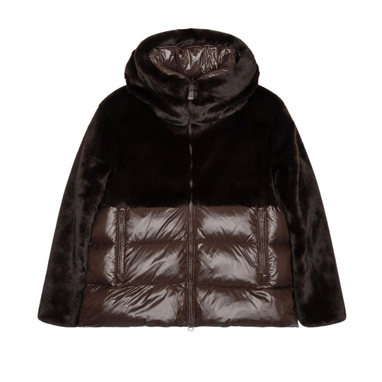 Piumino Donna Blauer Fanevil 3/4 Bitessuto Marrone