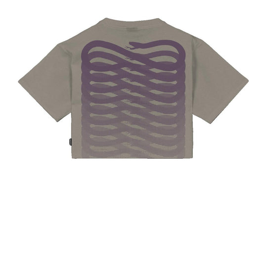 T-shirt Donna Cropped Propaganda Sabbia / Viola