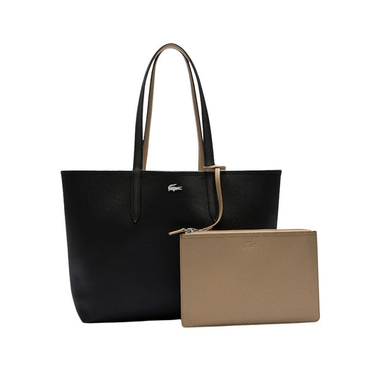 Borsa Donna Lacoste Shopping Reversibile Nero/Beige