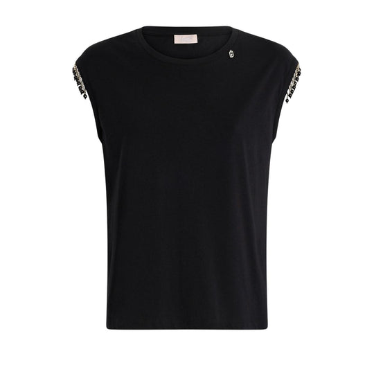 Women's Liu-Jo Beaded Black T-shirt