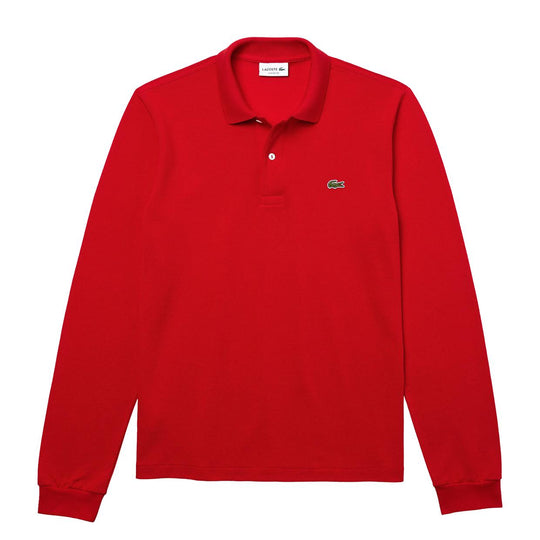Polo Uomo Lacoste Maniche Lunghe Rosso