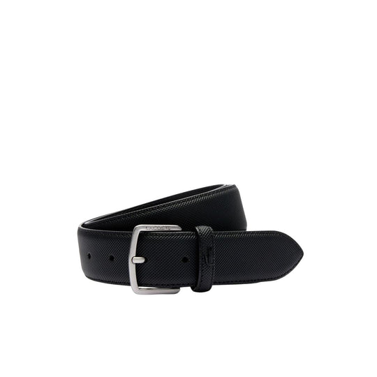 Cintura Uomo Lacoste Petit Piqué Nero