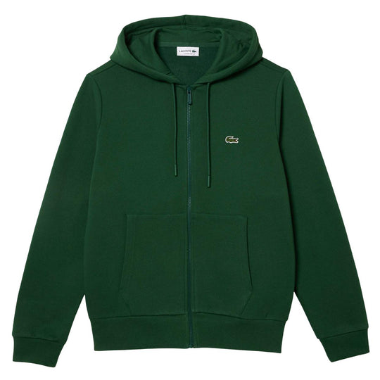 Felpa Uomo Lacoste Cappuccio Pile Full Zip Verde