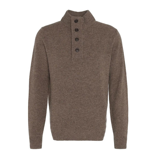 Maglione Uomo Barbour Essential Patch Half Zip Tortora