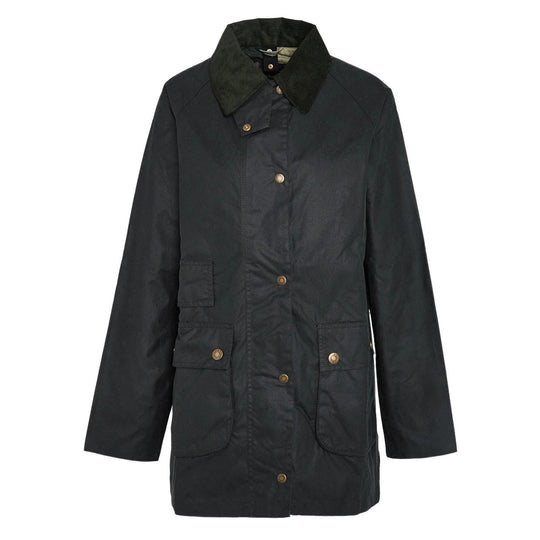 Women's Barbour Tain Wax Jacket Dark Green