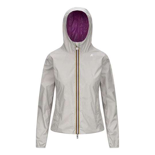 Giubbino Donna K-Way Lily Plus.2 Reversibile Beige / Viola