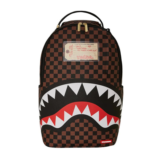 Zaino Sprayground Sharks In Paris Lost & Found Marrone