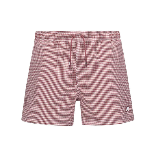 Costume Uomo K-Way Hazel Check Beach Bianco / Rosso