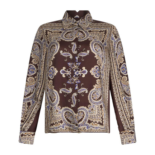 Camicia Donna LIU-JO Fantasia Cachemire Marrone