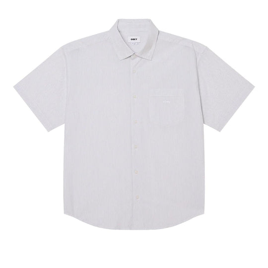 Camicia Uomo Obey Pjgwig Jamie Woven Bianco