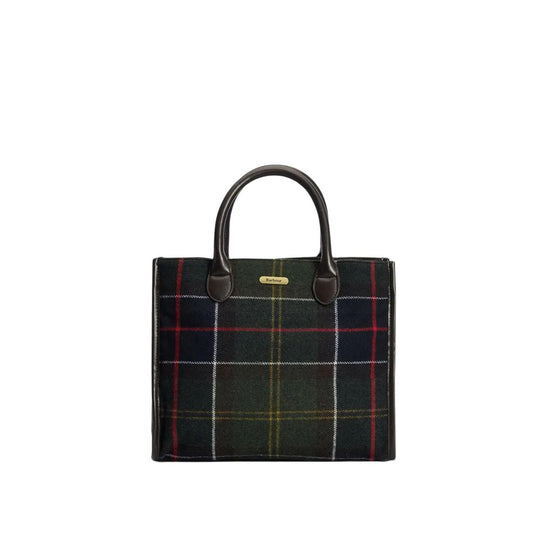Borsa Donna Barbour Tote Barrhill Tartan Bag Verde/Blu