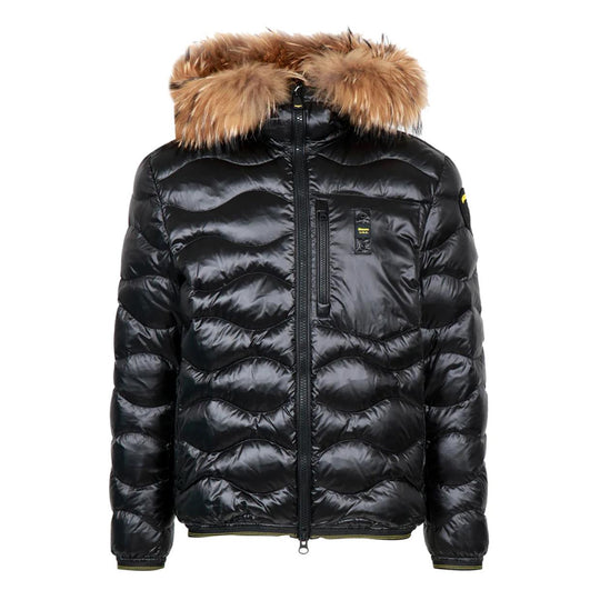 Piumino Uomo Blauer Wave Bomber Hd Fur Nero