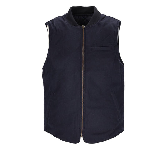 Gilet Uomo Bl'Ker Owl Wool Reversibile Blu