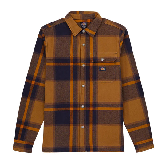 Camicia Uomo Dickies Nimmons L/S Shirt Arancio/Nero