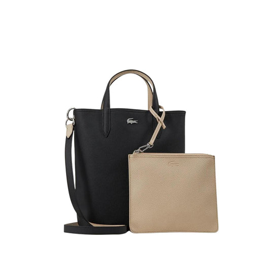 Borsa Donna Lacoste Secchiello Nero/Beige