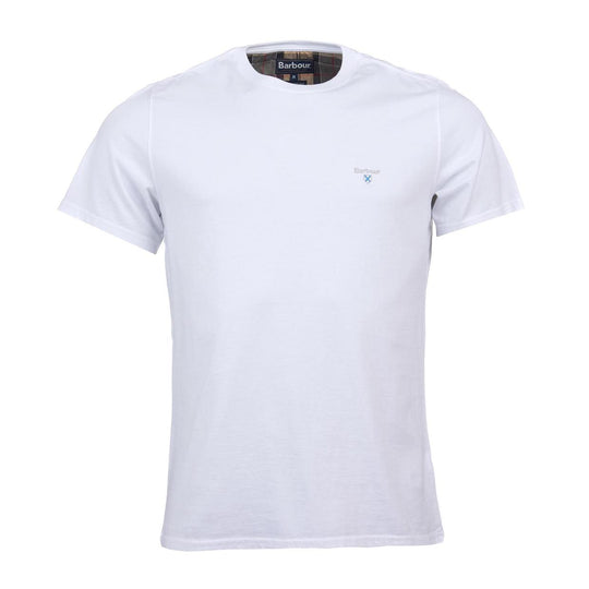 Men's Barbour Tartan Aboyne White T-shirt