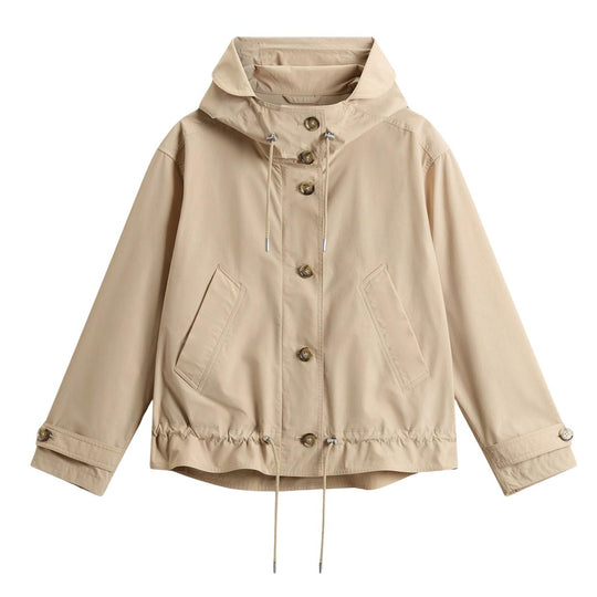 Giubbino Donna Woolrich Summer Short Parka Sabbia