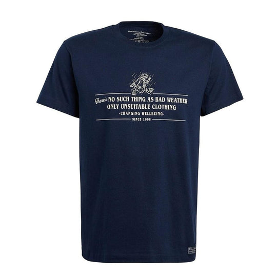 T-shirt Herren Manufaktur Ceccarelli Wetter Blau Navy