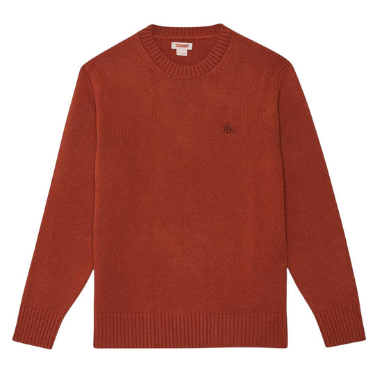 Maglione Uomo Baracuta Lana Merino Rosso Mattone