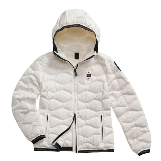 Piumino Donna Blauer Onde Camelia Bianco
