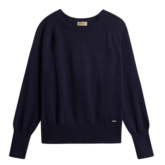 Maglia Donna Cotton Crew Neck Blu