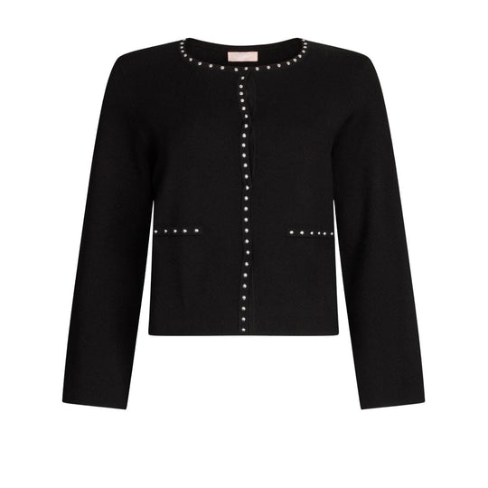 Cardigan Strick Liu-Jo Nieten Schwarz