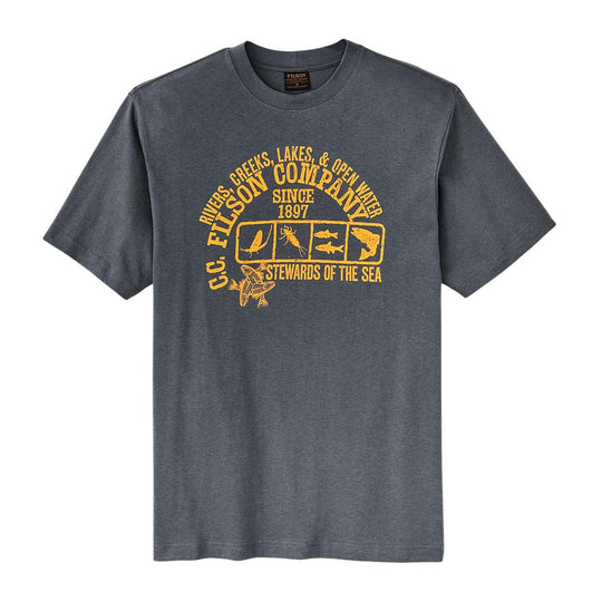 T-shirt Uomo Filson Frontier Graphic Grigio
