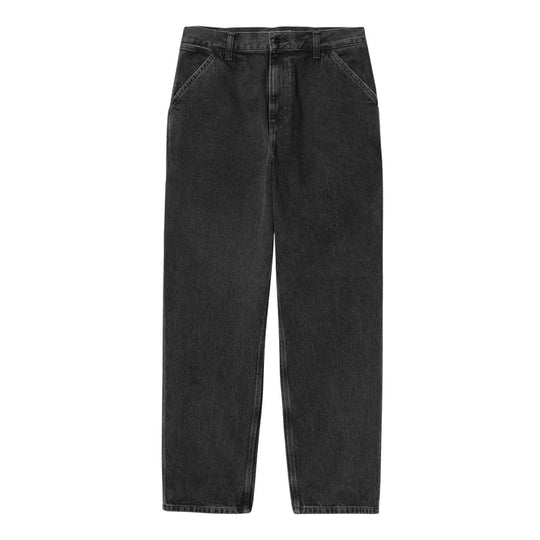 Jeans Uomo Carhartt WIP Single Knee Pant Nero Lavato