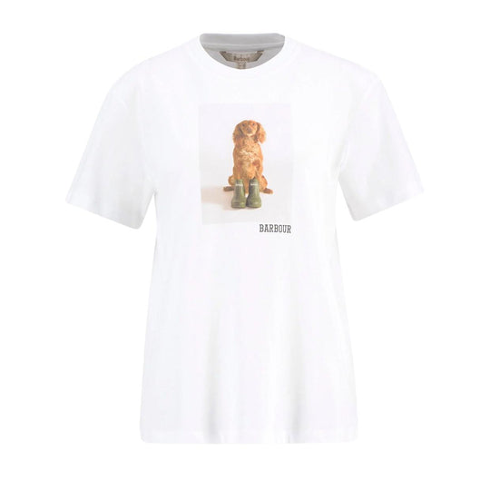 T-Shirt Donna Barbour Bedale Bianco