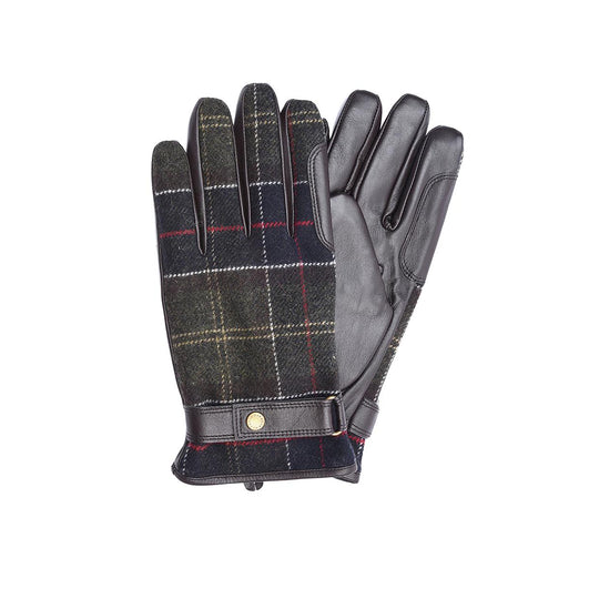 Men's Barbour Newbrough Tartan Brown Gloves