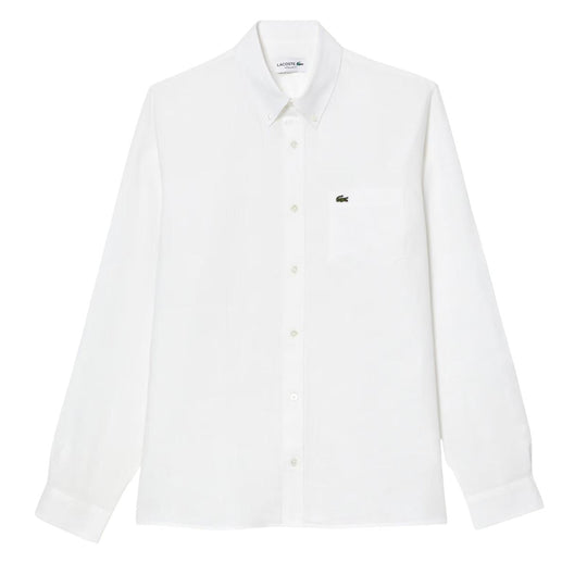 Camicia Uomo Lacoste B/D Regular Unita Taschino Bianco