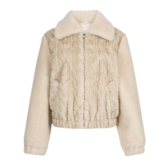 Giubbino Donna LIU-JO Bomber Fur Beige