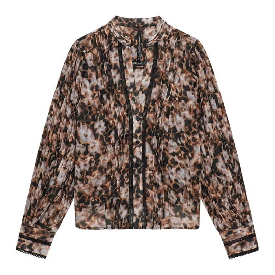 Camicia Donna Guess Josette Top Nero Multicolor