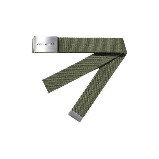 Cintura Unisex Carhartt Wip Clip Belt Chrome Verde Militare