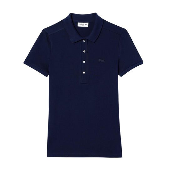 Polo Donna Lacoste Slim Fit Blu Navy