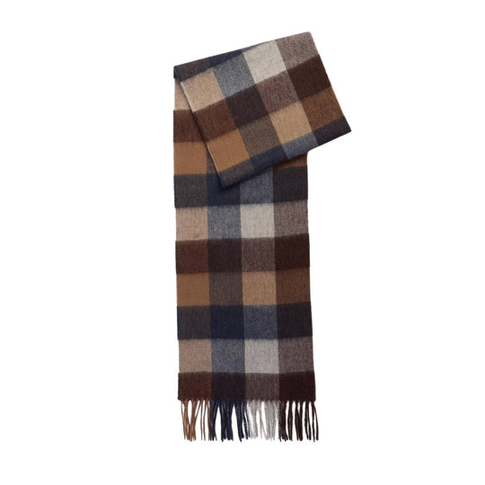 Sciarpa Uomo Barbour Large Tattersall Blu/Marrone/Sabbia