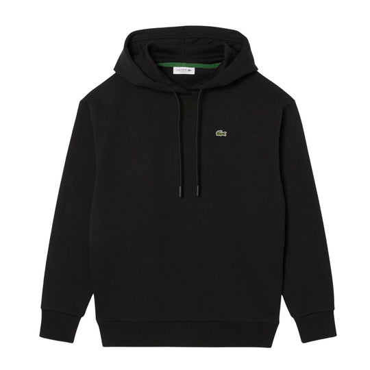 Felpa Donna Lacoste Oversize Pile Cappuccio Nero