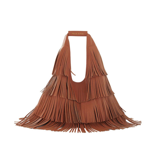 Borsa Donna manila Grace Bag All Over Frangia Cacao
