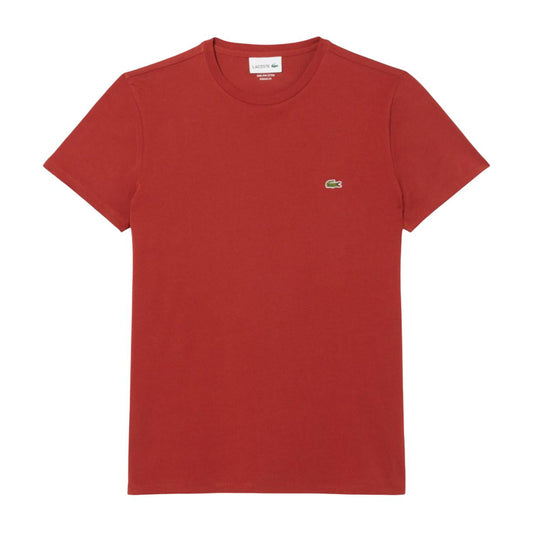 T-shirt Uomo Lacoste Cotone Pima Mattone