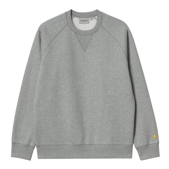Felpa Uomo Carhartt WIP Girocollo Chase Grigio