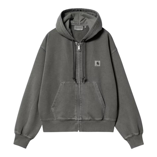 Felpa Donna Carhartt WIP W' Hooded Nelson Nero Lavato