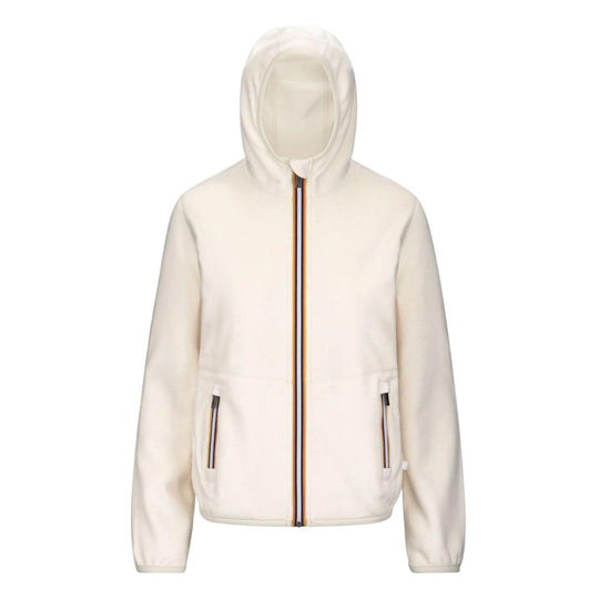 Felpa Donna K-Way Lily Velour Polar Reversibile Bianco
