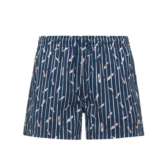 Costume Uomo K-Way Hazel Graphic Beach Blu/Bianco