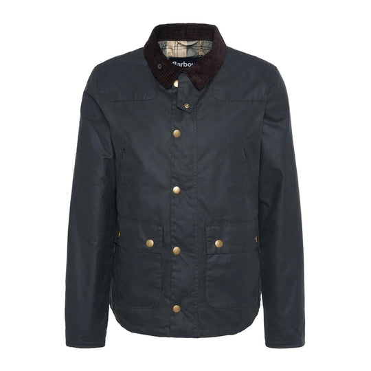 Giubbino Uomo Barbour Reelin Waxed Cotton Verde