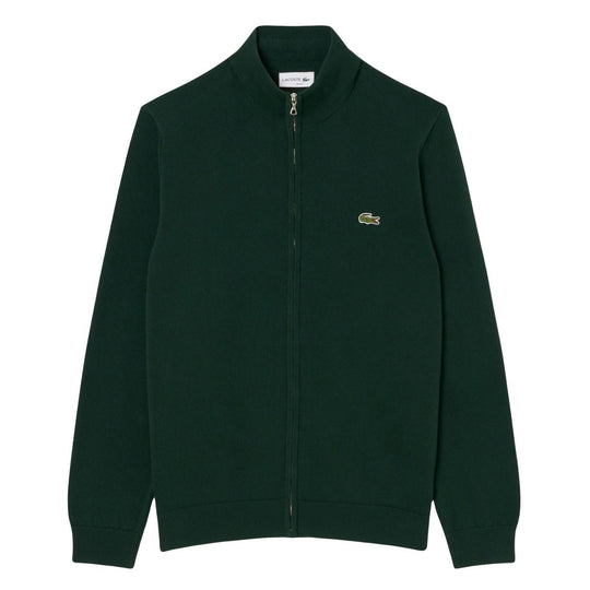 Maglione Uomo Lacoste Zip Collo Alto Verde