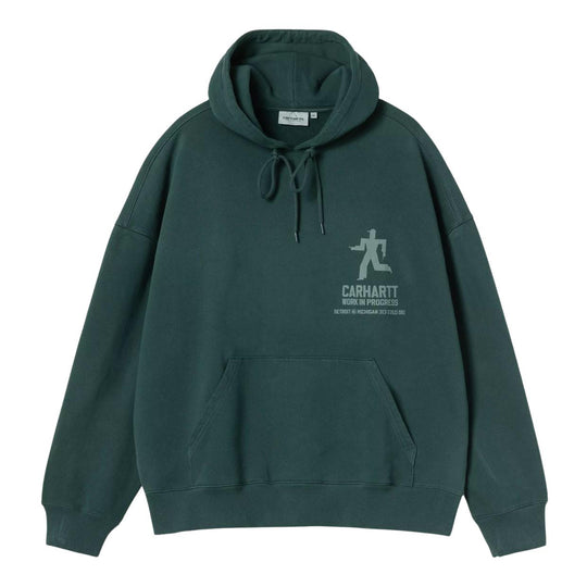 Felpa Uomo Carhartt Hooded Distance Sweat Verde