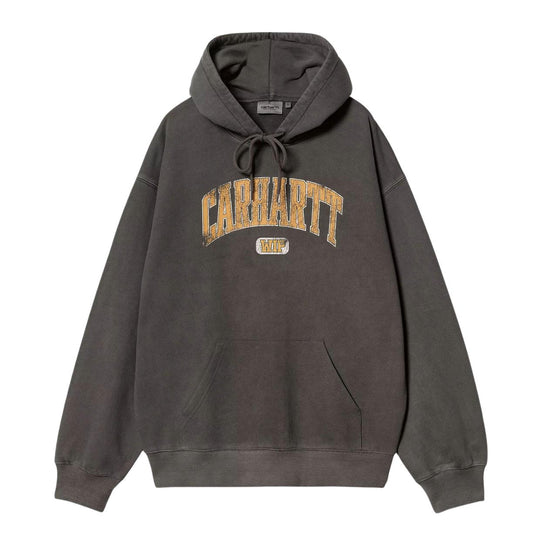 Felpa Uomo Carhartt WIP Hooded Library Nero Lavato