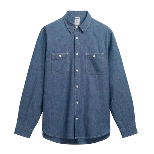 Camicia Uomo Sebago Sheetband Chambray Blu Indico