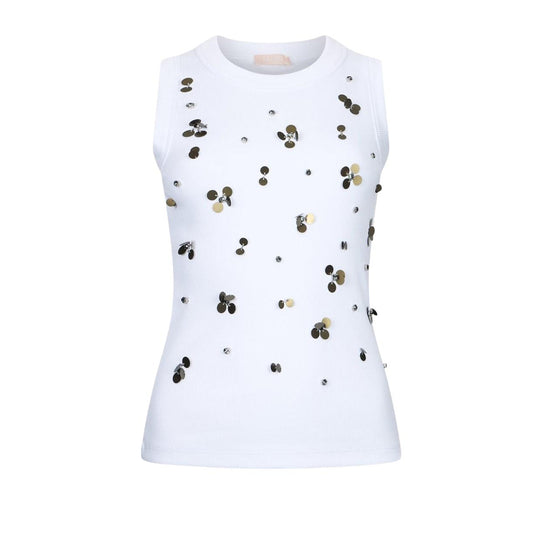 Canotta Donna Liu-Jo Canotta Paillettes Bianco