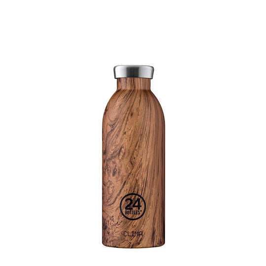 Trinkflasche 24 Flaschen Clima 500ml Braun Sequoia